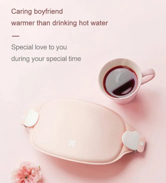 Rechargeable menstrual pain patch massage belt with three heat settings and slim design