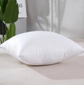 White cotton throw pillow and sofa cushion with detachable pillowcase, square sizes 35x55cm to 75x75cm