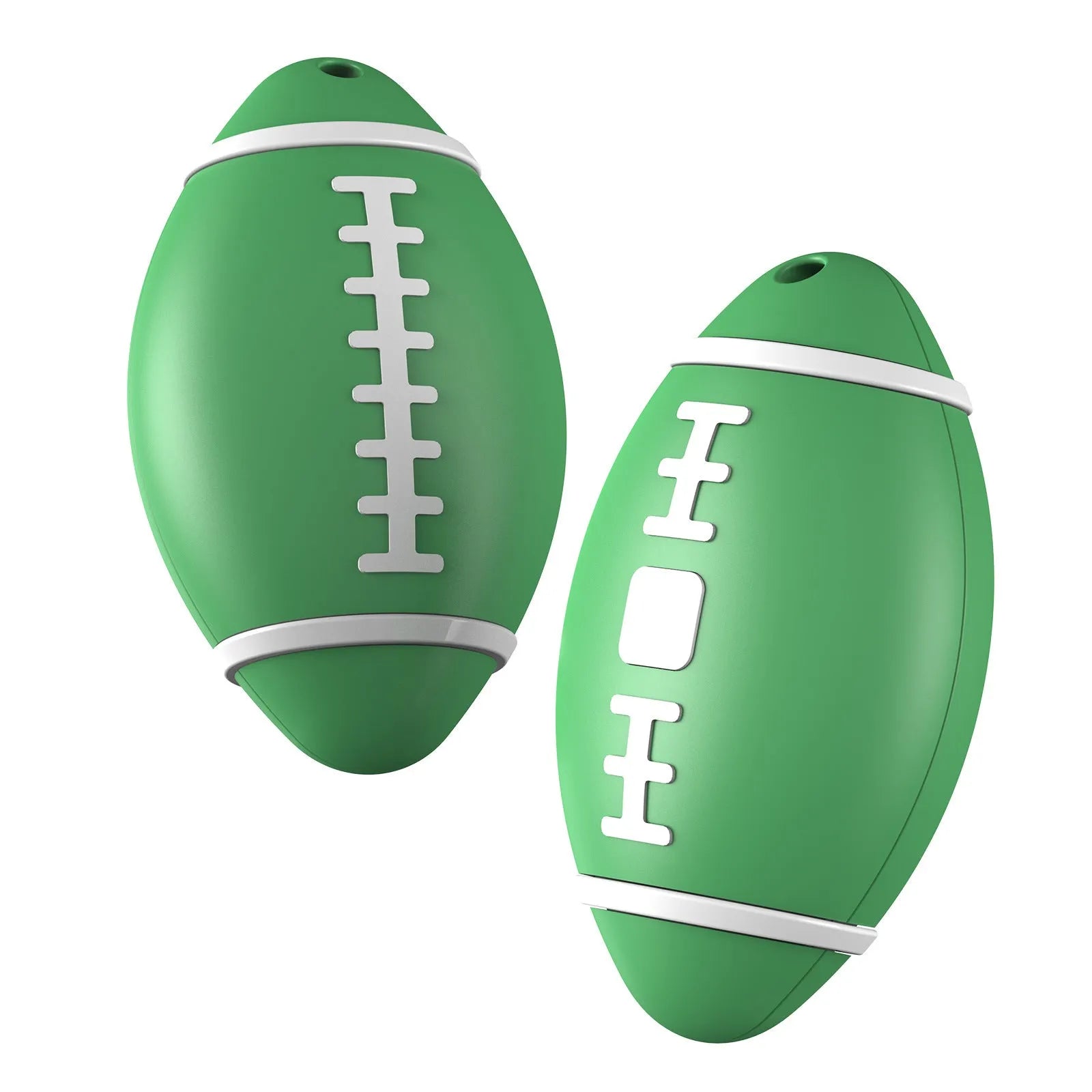 F06 Rugby anti-loss alarm device in black, brown, or green colours showing compact 31.8mm size