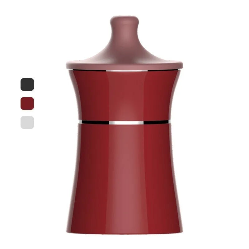 Automatic portable USB milk heater in white polypropylene with red accents