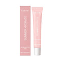 Pink shea butter lip balm stick with olive oil and grape seed oil formulation