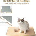 Natural sisal cat scratch pad with adhesive hook and loop tape for indoor cats, 23.6x15.7 inch standard size