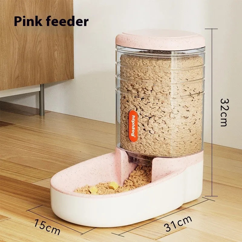 Grey automatic pet water dispenser with 3.8L capacity for cats and dogs