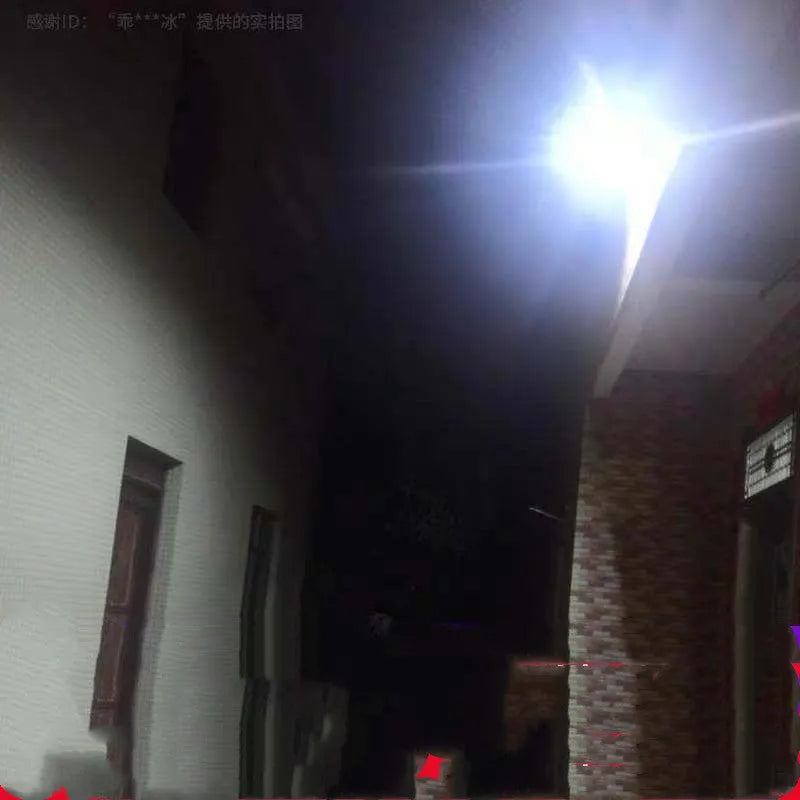 Black solar LED flood light for outdoor garden and street lighting with remote control