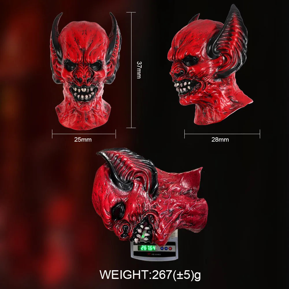 Red bat horror dress up mask party hood crafted from RP foam material