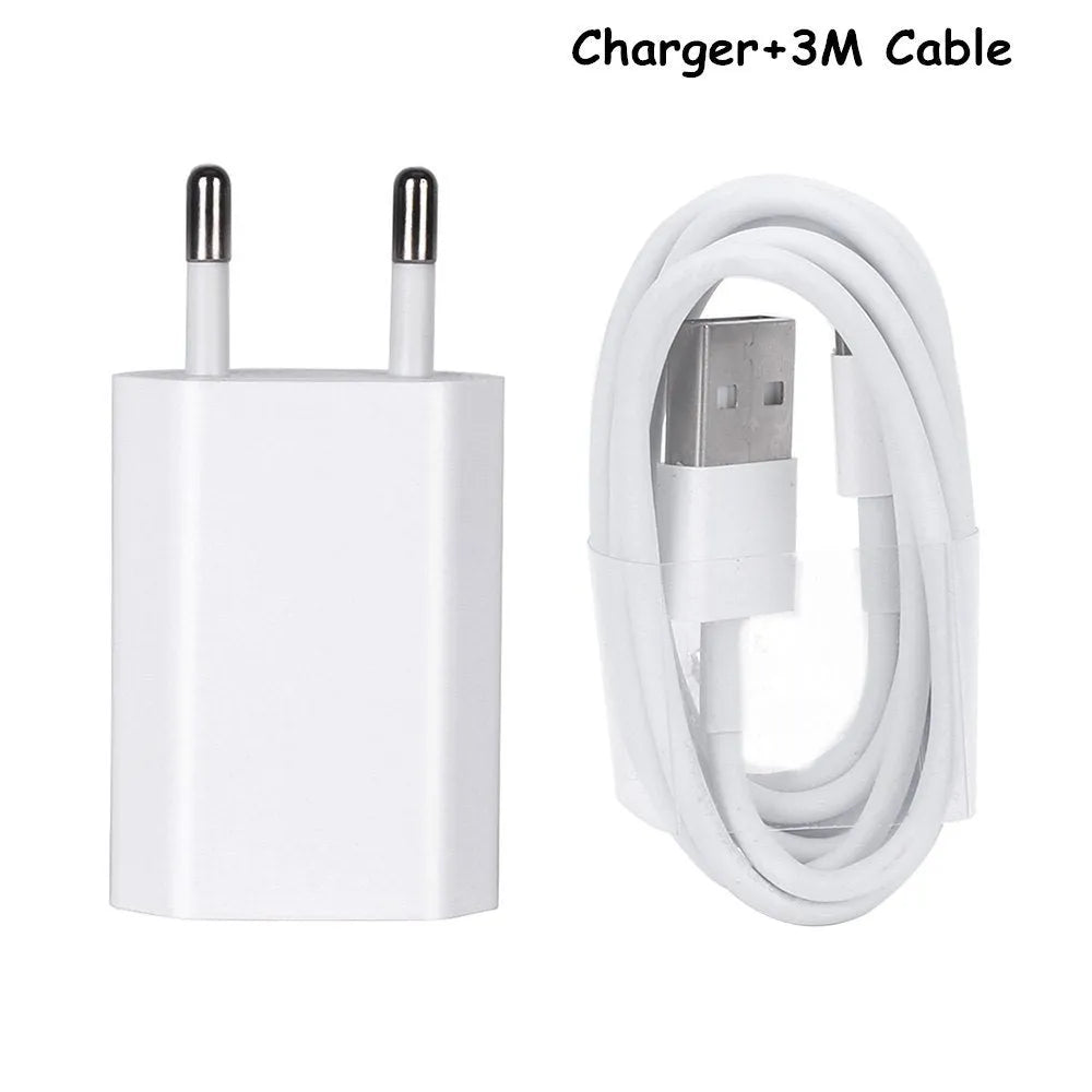 5V 2A USB wall charger with 1 metre cable for iPhone and iPad charging
