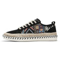 Men's casual summer shoes with cloth upper in black or beige colour, round toe design
