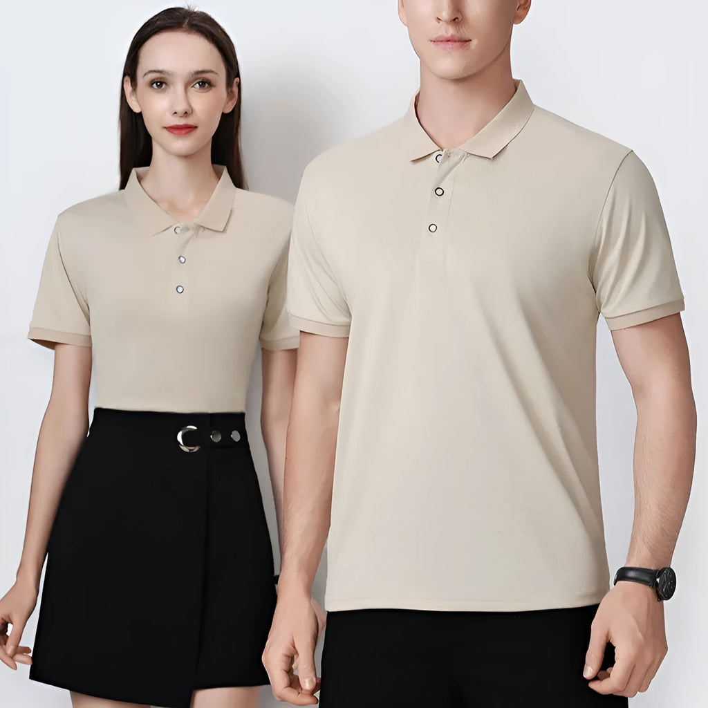 Ice silk polo shirt short sleeve pullover with advertising logo in multiple colours