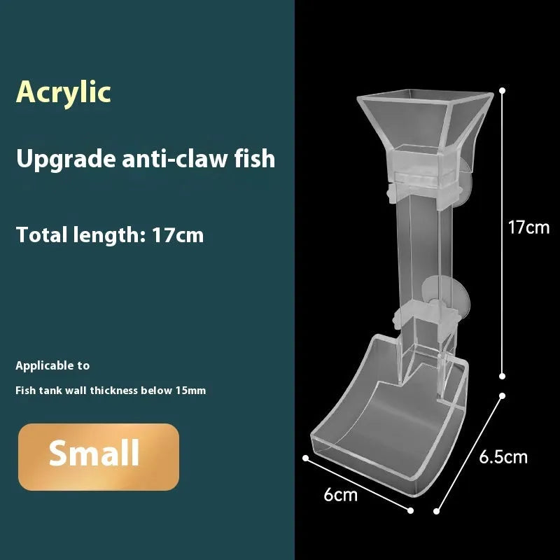 Aquarium precise feeding dish set with plastic feeding tubes, cleaning brush and feed spoon