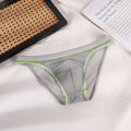 Men's seamless nylon triangle briefs in breathable stretch knit, available in 8 colours and 5 sizes M to XXXL