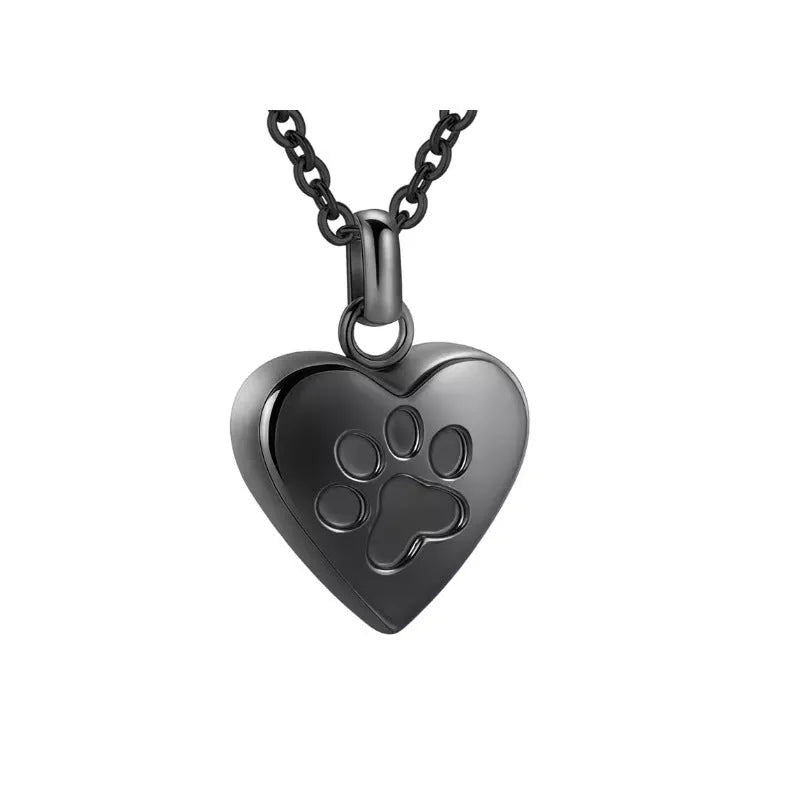 Simple titanium steel heart pendant necklace that opens, shown in multiple colour finishes.