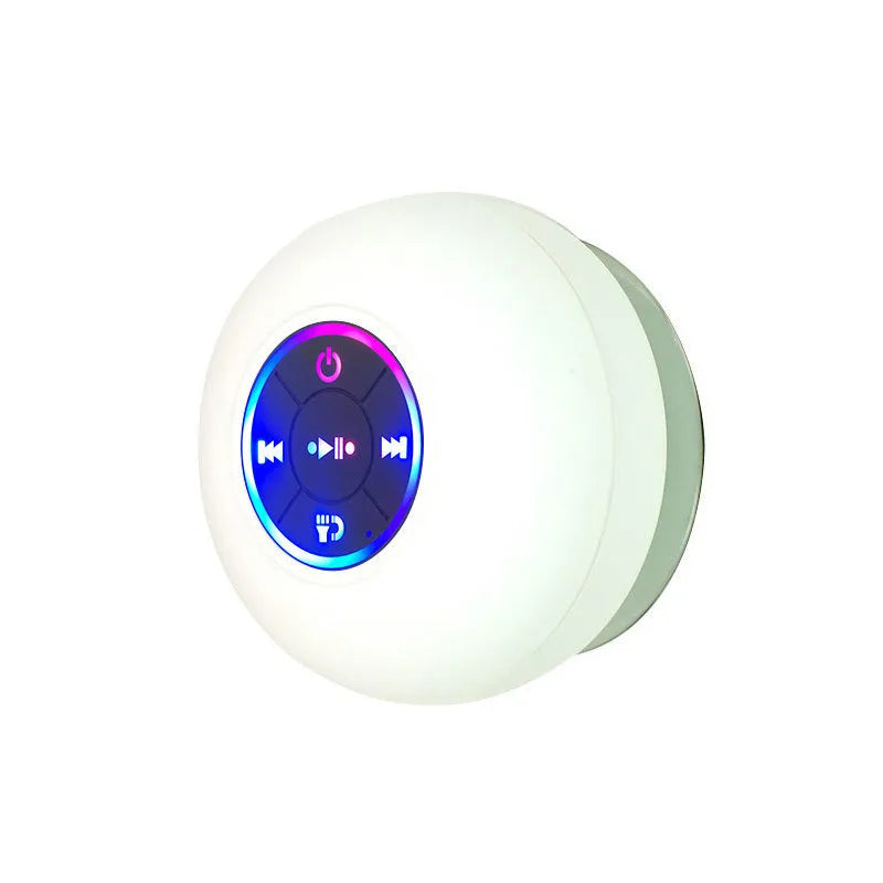 Big suction cup waterproof Bluetooth speaker with LED light emitting, available in multiple colours