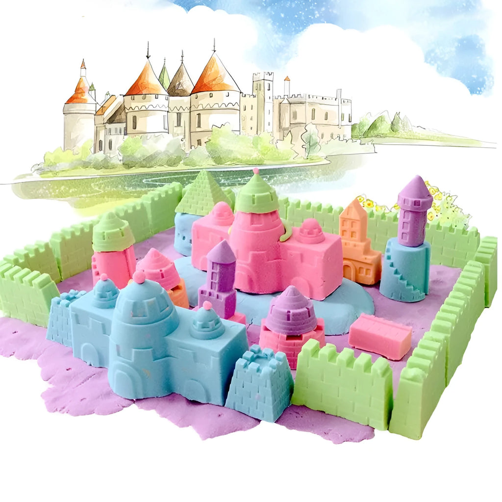 Kinetic Sand Space Colored Sand in blue colour in a plastic bag pack, non-toxic sea sand educational toy