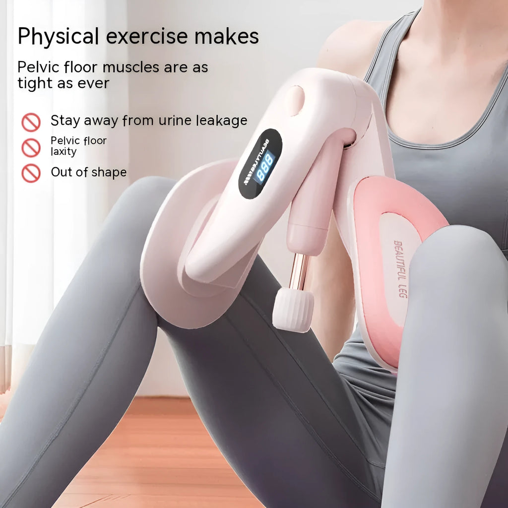 Pelvic floor muscle training device with digital counter in grey colour
