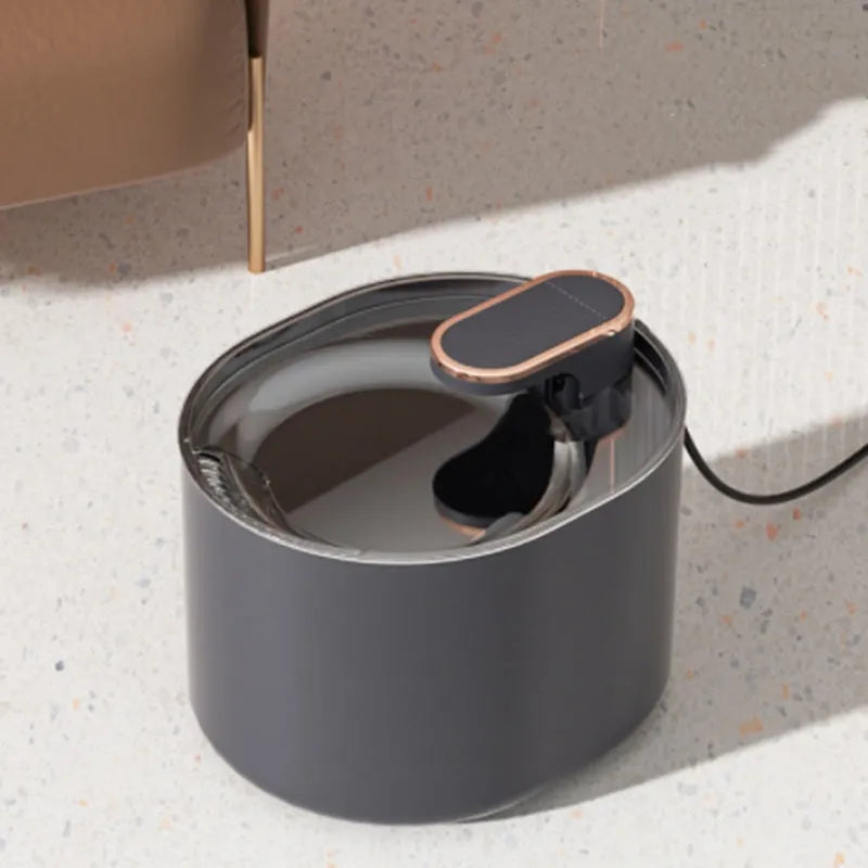 Automatic pet water fountain in Berlin Blue colour with USB cable and water pump.