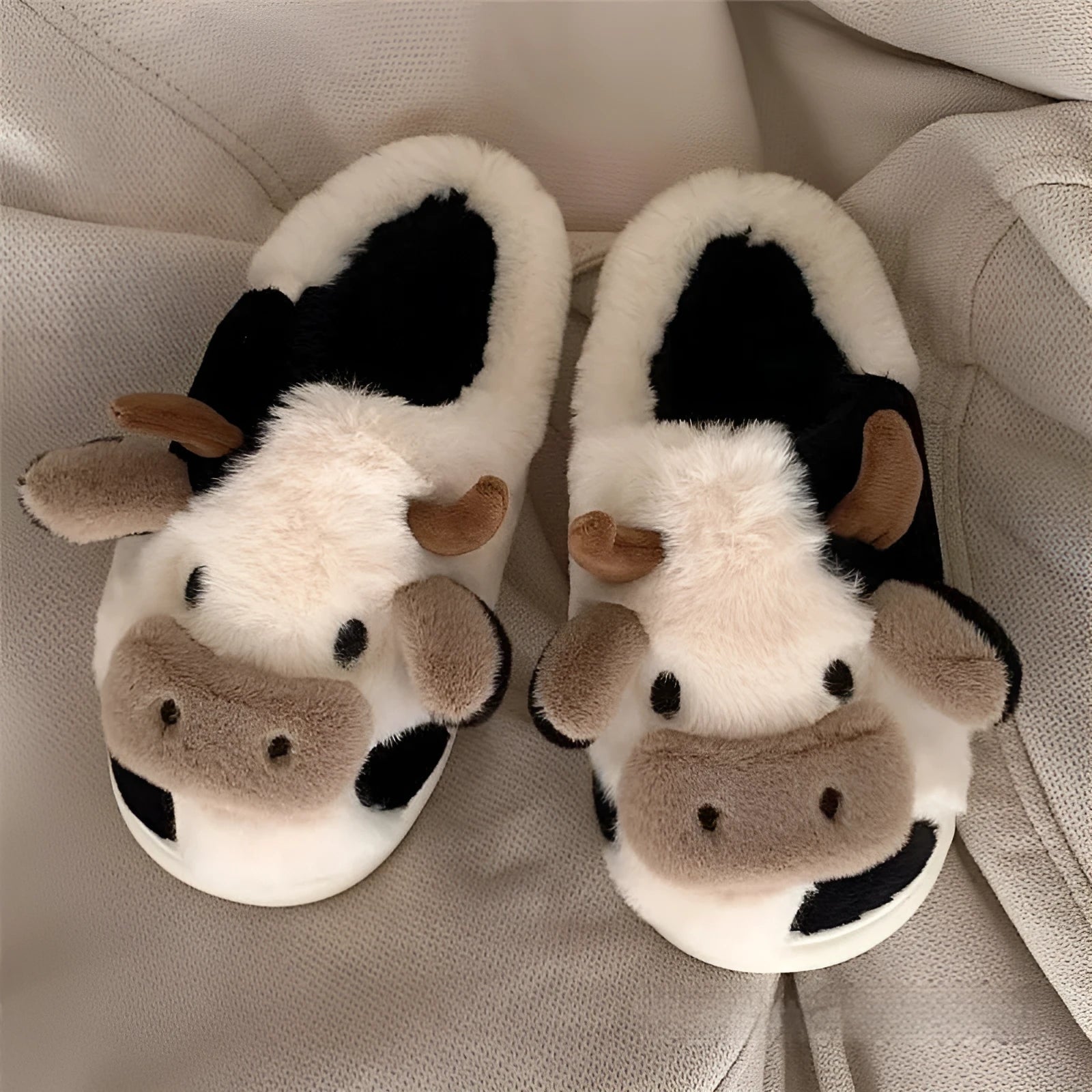 Women's cotton platform slippers with non-slip PVC sole, sweet style, indoor home footwear