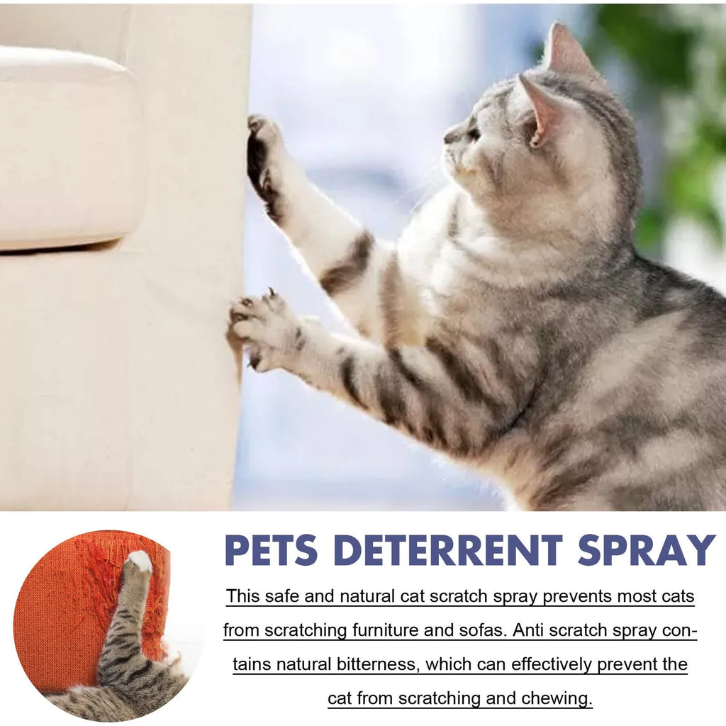 50ml pet behaviour spray bottle for deterring scratching on doors and sofas