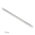 15cm white plastic ruler for primary school students, simple stationery measuring tool