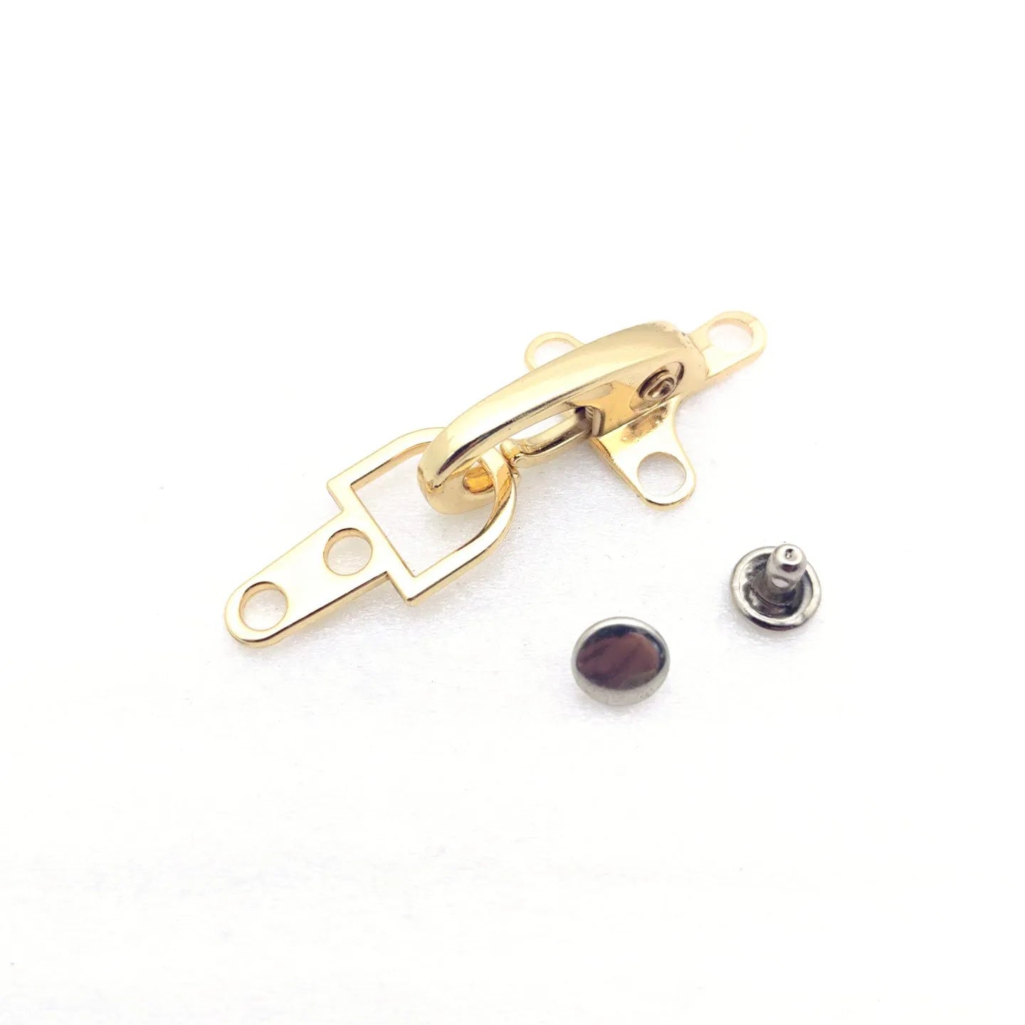 Zinc alloy aircraft-shaped hanging buckle decoration in metallic finish, shown at 5.85 cm size.