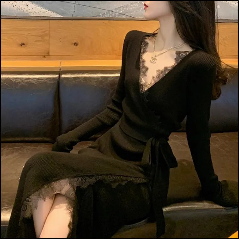 Black women's slim-fit princess dress style skirt on a hanger.