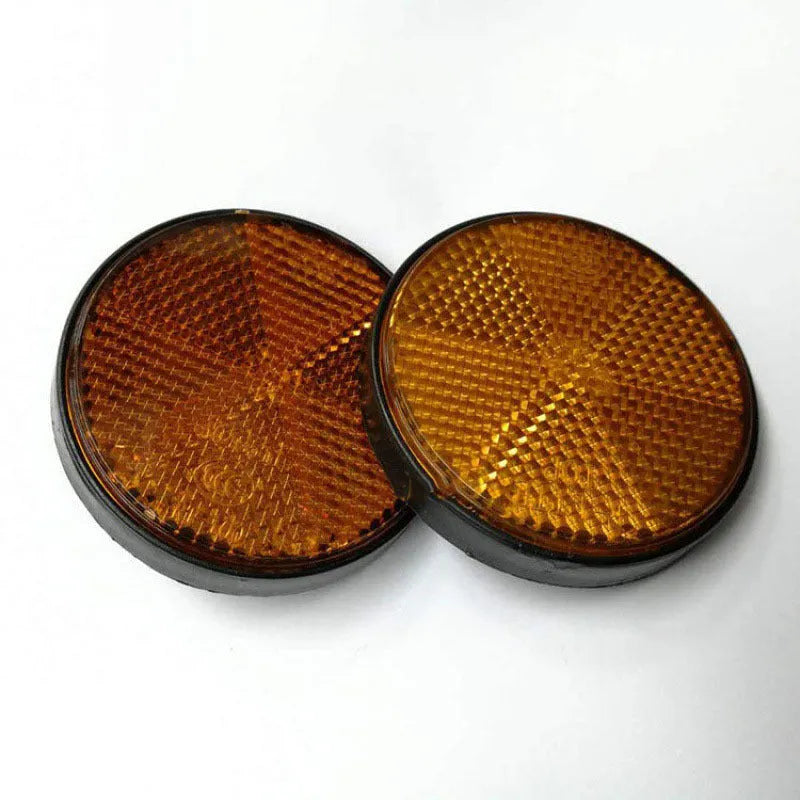 pack of two reflective sheets for electric vehicle mudboard decoration in red and yellow