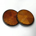 pack of two reflective sheets for electric vehicle mudboard decoration in red and yellow