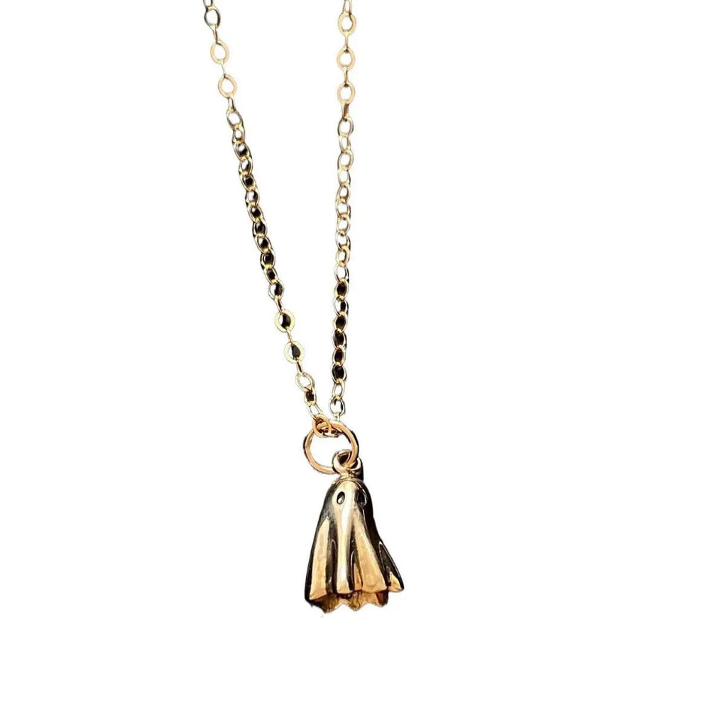 Ghost pendant necklace with twisted stainless steel chain and titanium steel pendant