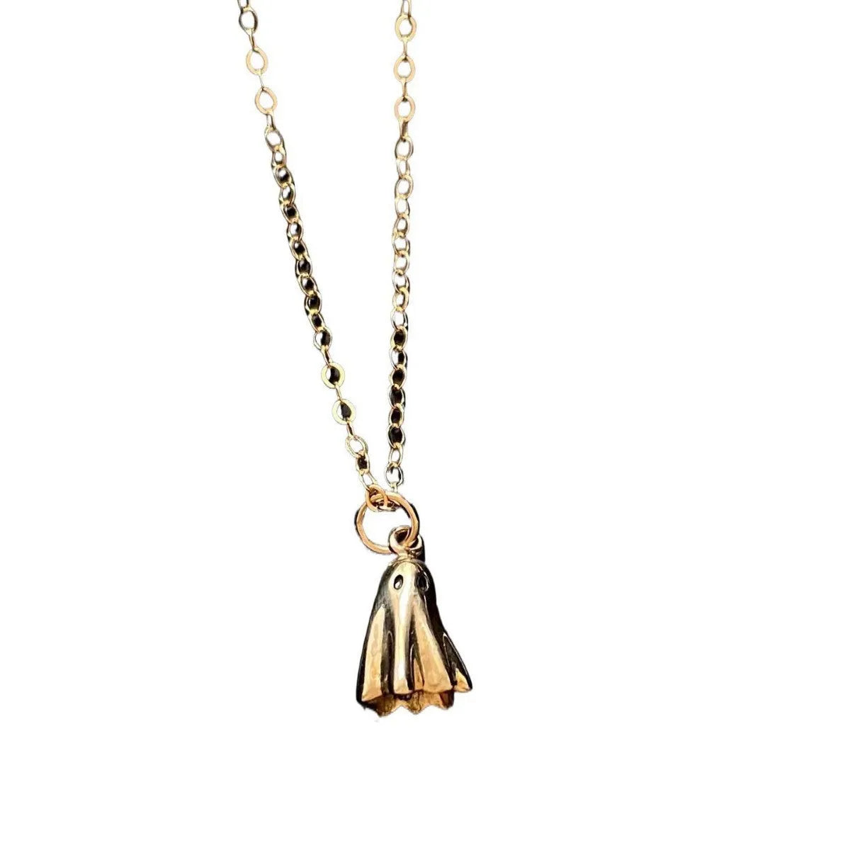Ghost pendant necklace with twisted stainless steel chain and titanium steel pendant