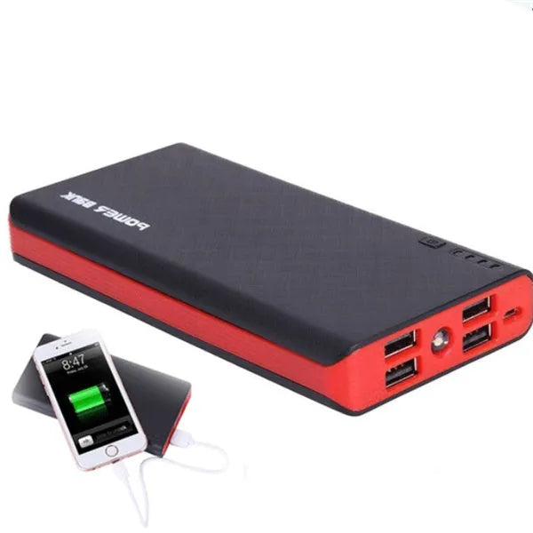20000mAh portable power bank in multiple colours with 4U fast charging technology
