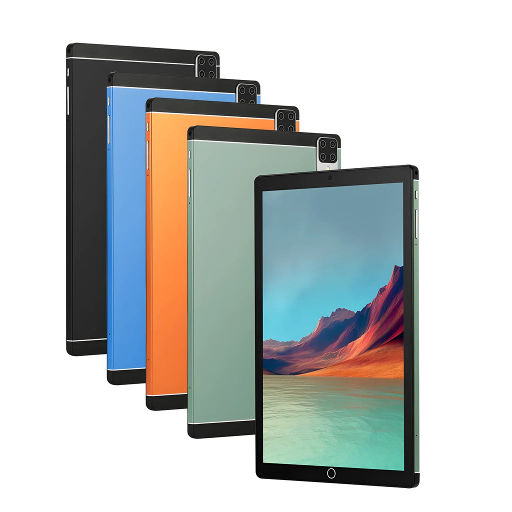 11.6-inch Android 15 tablet computer in black, blue, green, or orange colour options
