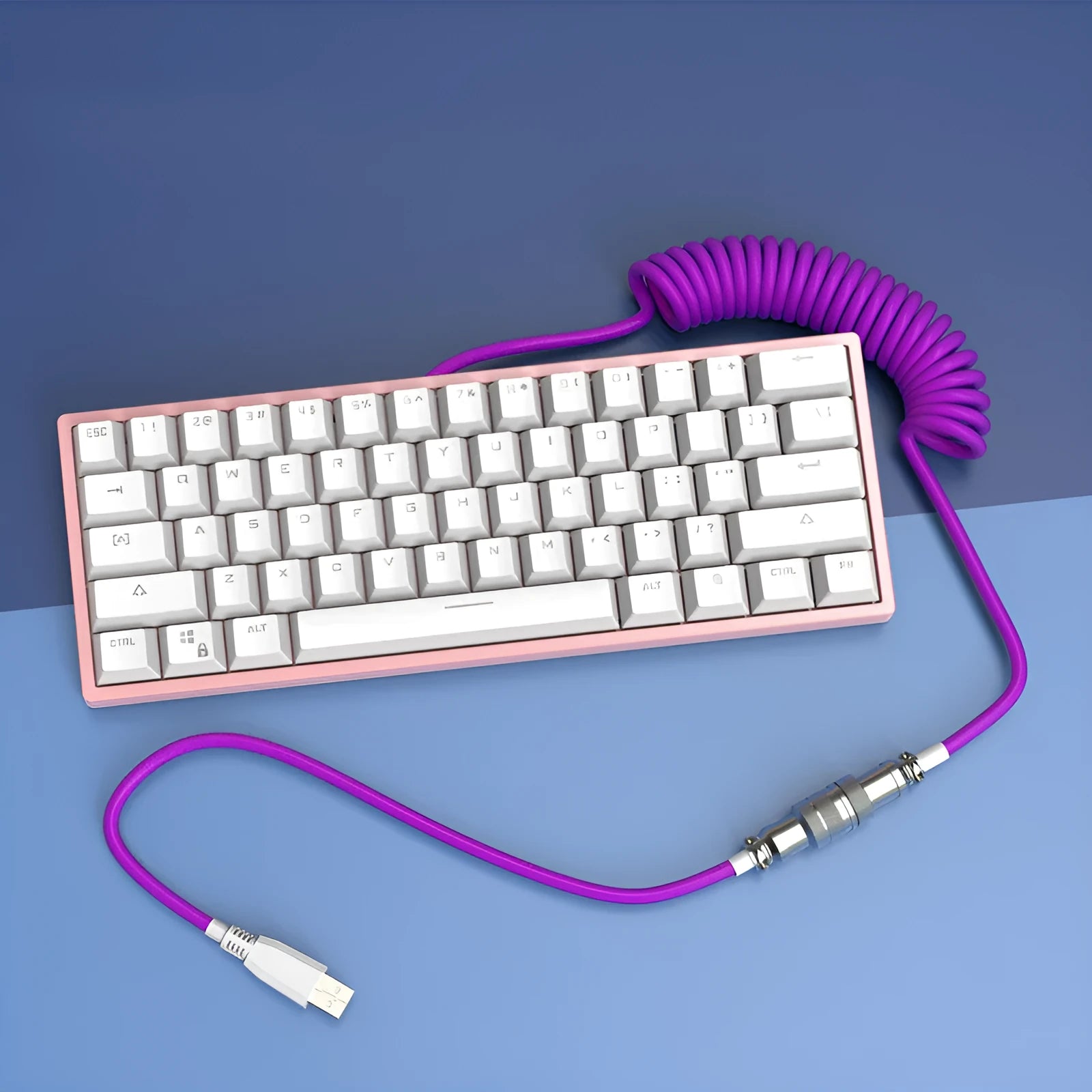 USB to Type-C mechanical keyboard navigation cable with detachable design in multiple colours
