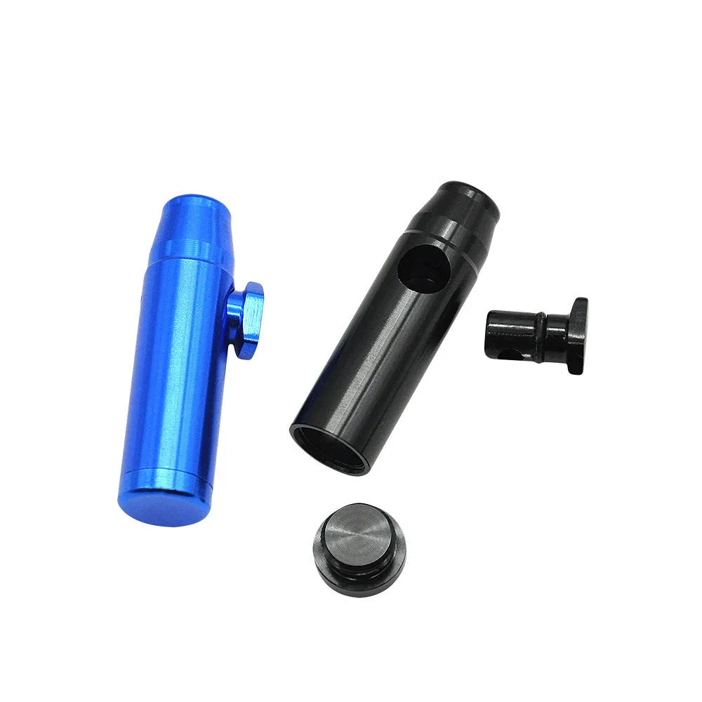 Aluminium alloy metal pipe cigarette holder with 53mm flat head in seven colour options