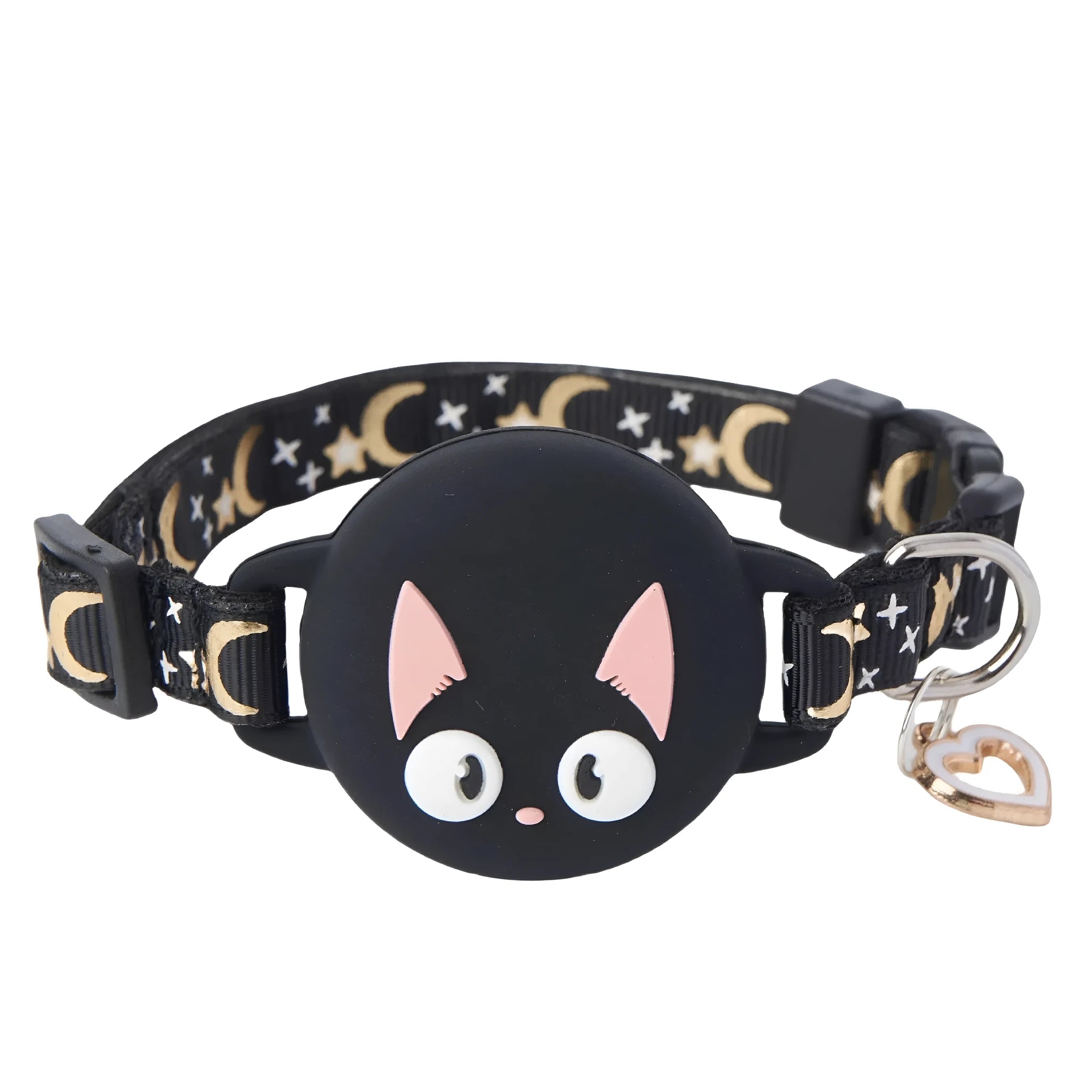 Apple AirTag protective case for cat collars in plastic with adjustable sizing