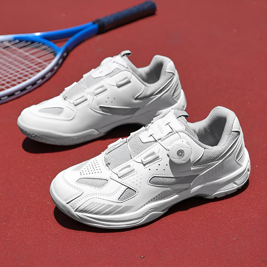 Yellow round-toe casual sneakers with microfiber and fabric upper on flat grey background