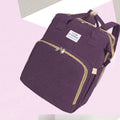 Lightweight folding mother and baby bag in nylon with USB port and curved shoulder strap