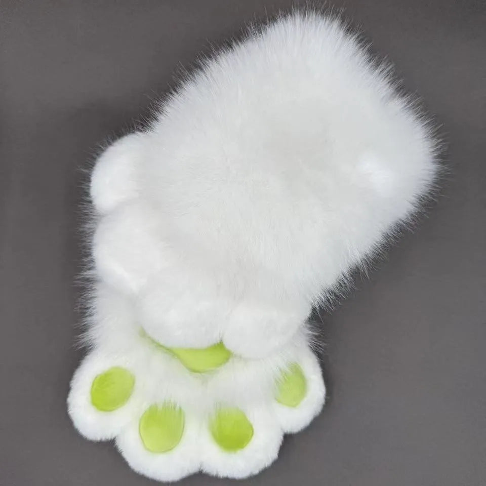 Colourful animal claw cosplay gloves in nylon material with free-size fit