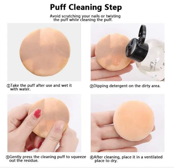 50ml makeup brush cleaning liquid in a clear bottle with a white cap, next to a makeup brush