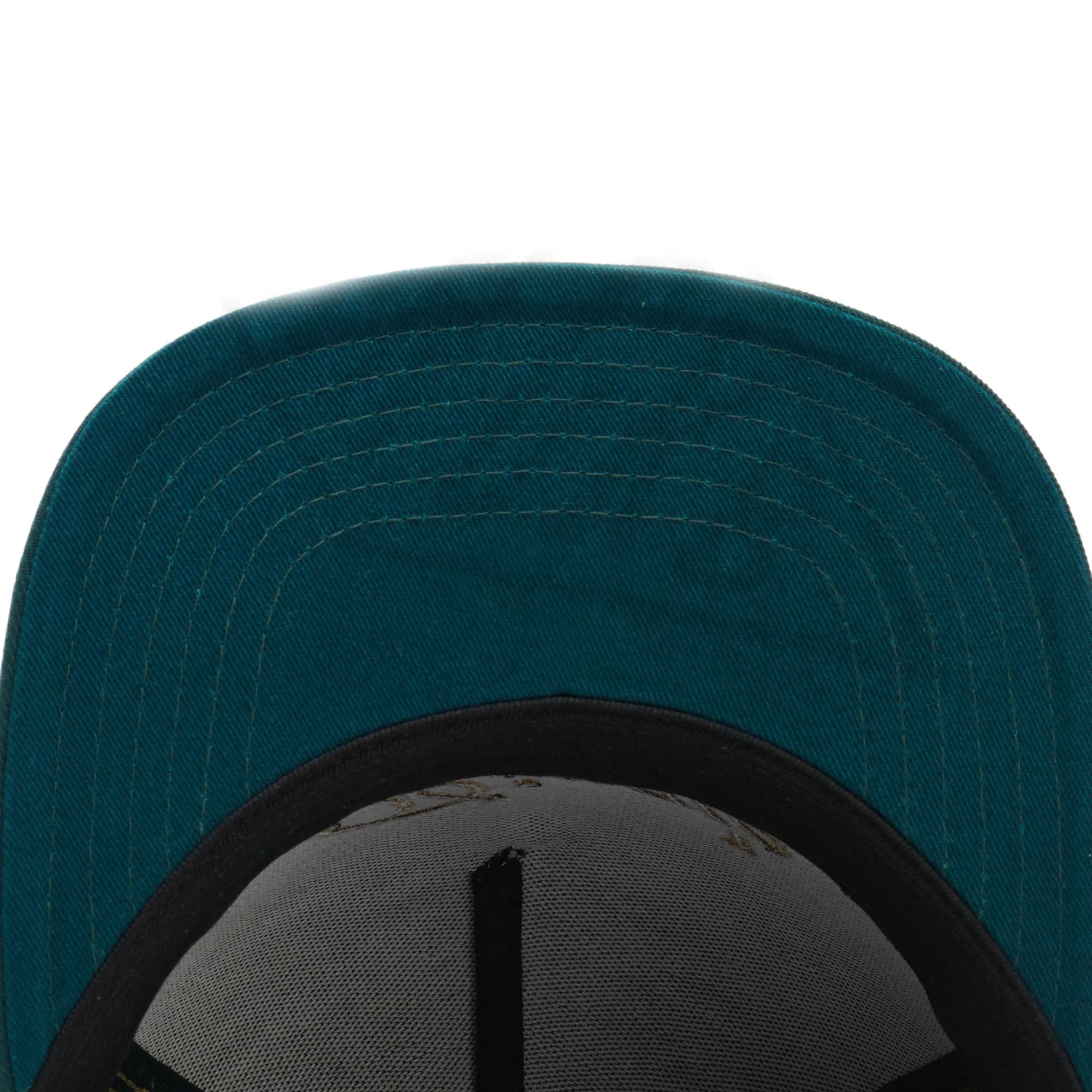 Black embroidered baseball cap with dome crown and adjustable back, front view