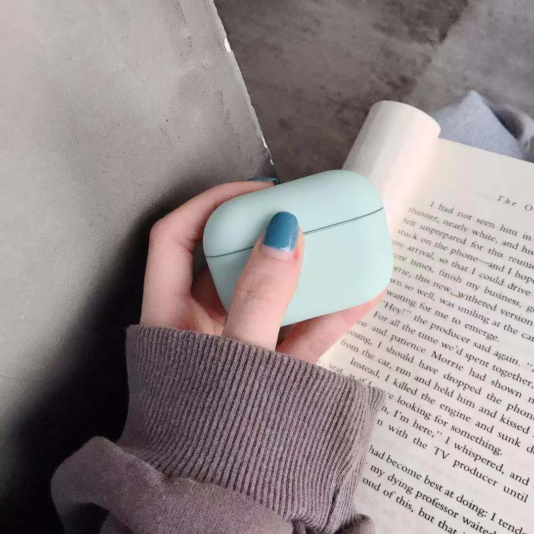 AirPods Pro plastic protective case showing multiple colour options