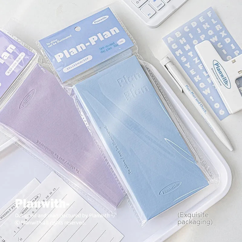 Embossed metre book notebook with 80 sheets of 100g white cow paper in five colour options