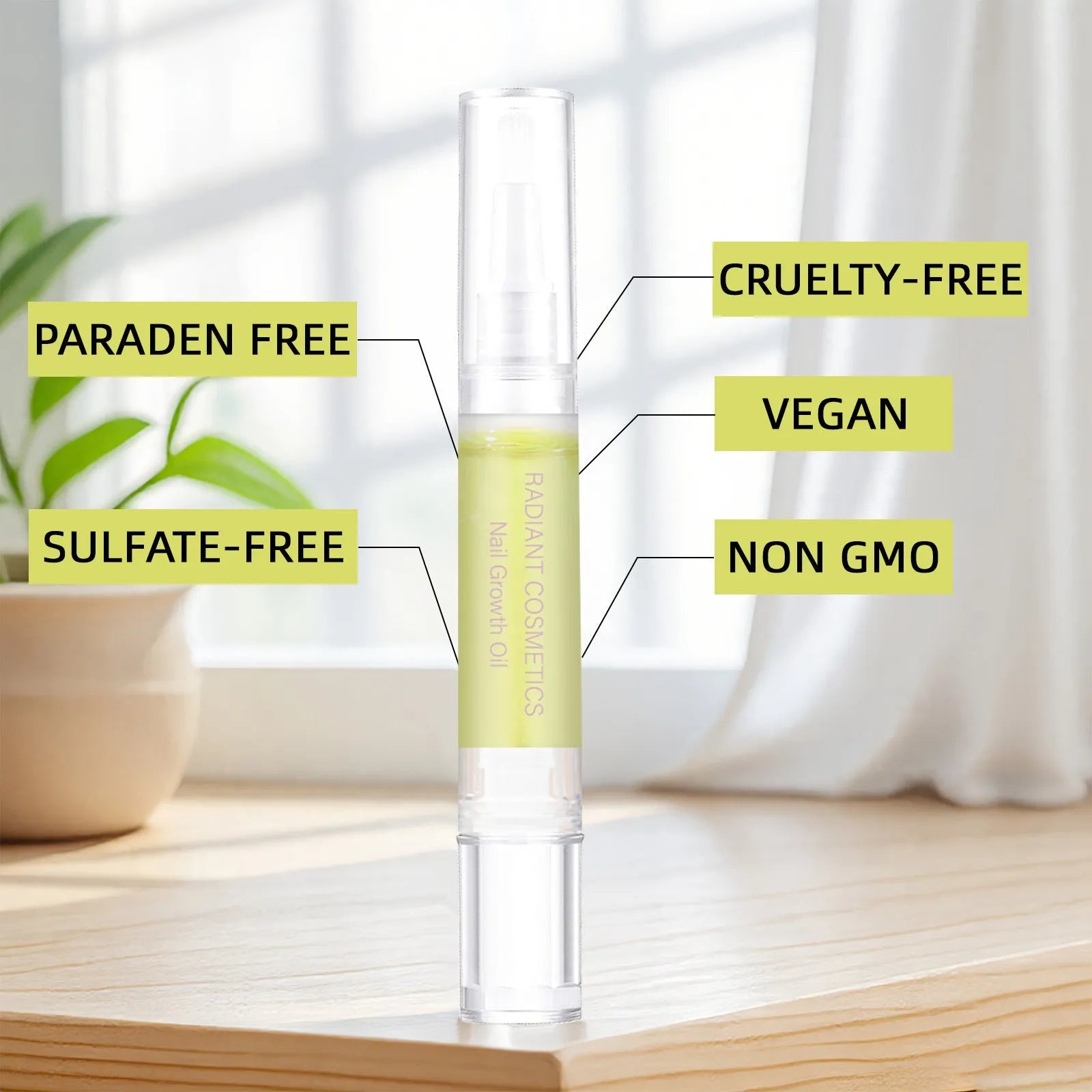 3ml bottle of nail growth care oil with wash-free formula for moisture promotion