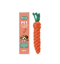 Pet Teething Carrot cotton rope dog chew toy for puppy dental health and teething relief