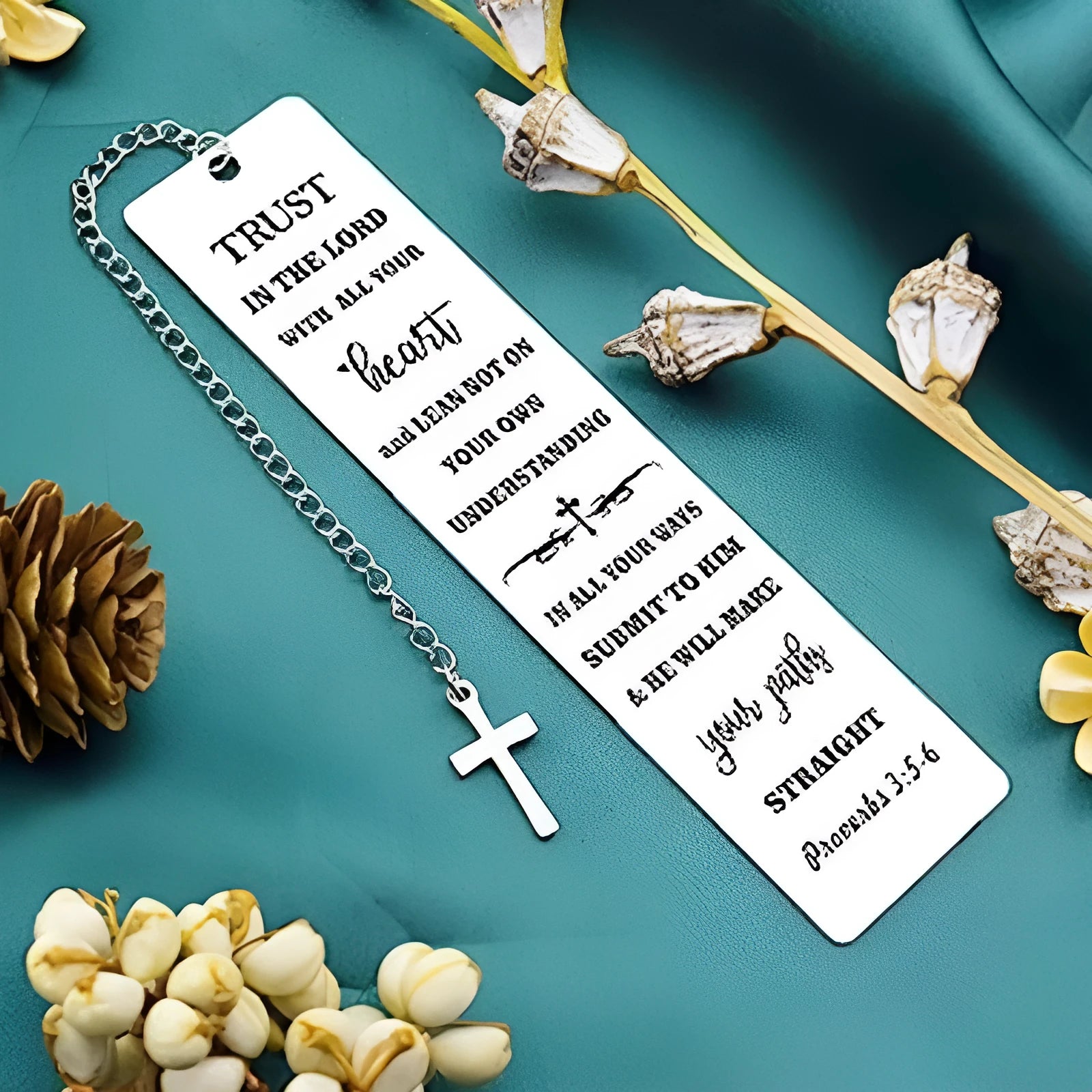Stainless steel Family Bible Verse bookmark in CFS5170 colour with European style design