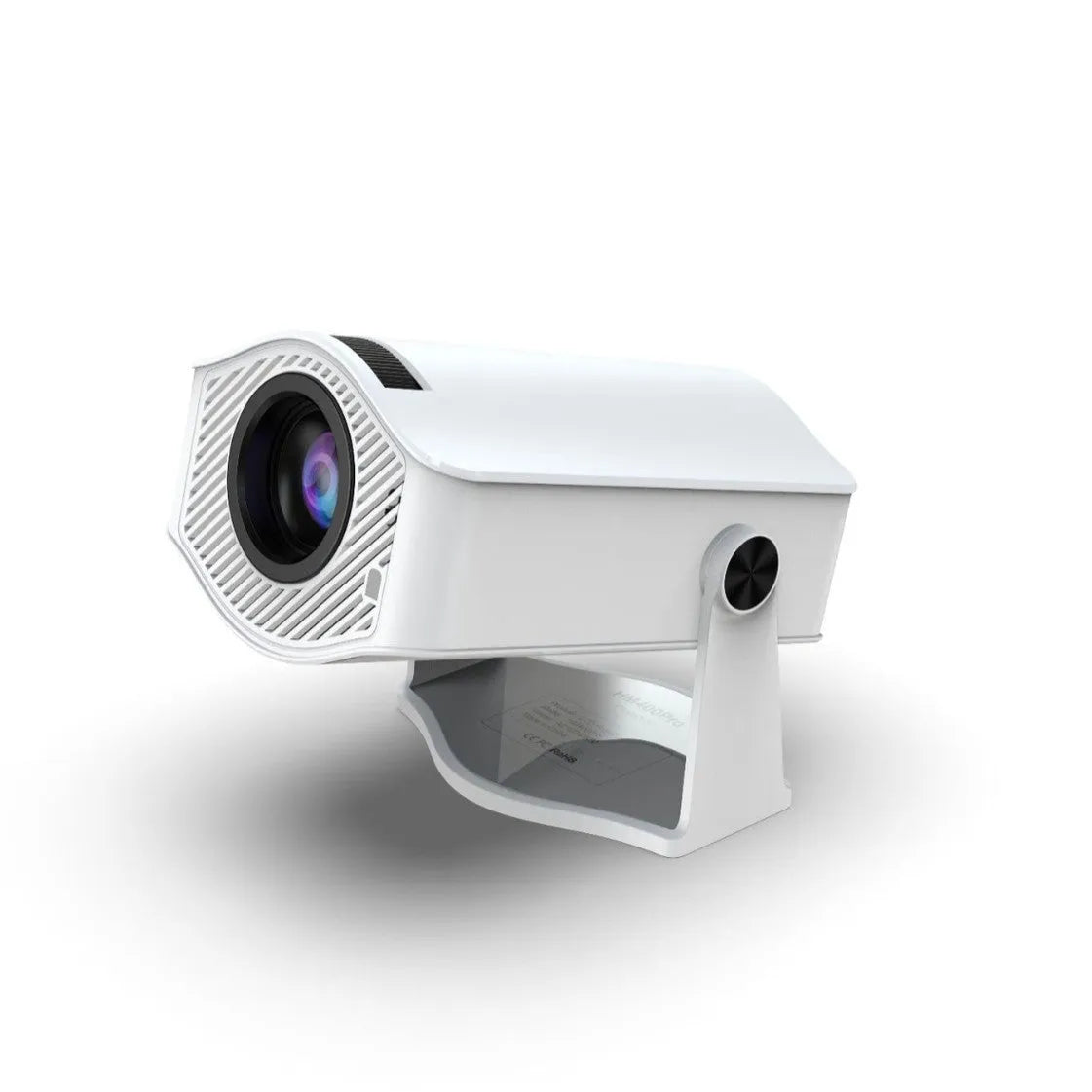 White portable 720p household projector with 1280x720 resolution, 200 ANSI lumens, 50W power, and US EU UK AU plug options