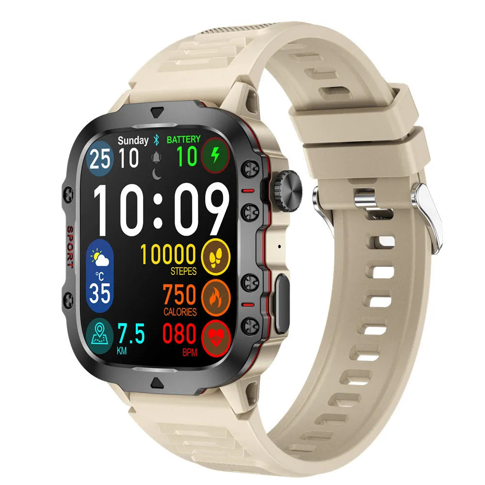QX11 Smart Bluetooth Watch with TFT screen showing health metrics and interchangeable strap options