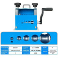 SD-017 manual wire stripping machine showing compact design with wire diameter indicators