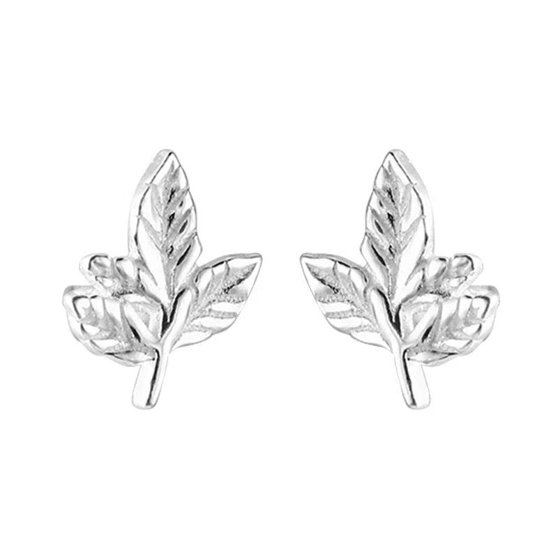 999 pure silver ear studs with butterfly design and tightening buckle in E9949 colour