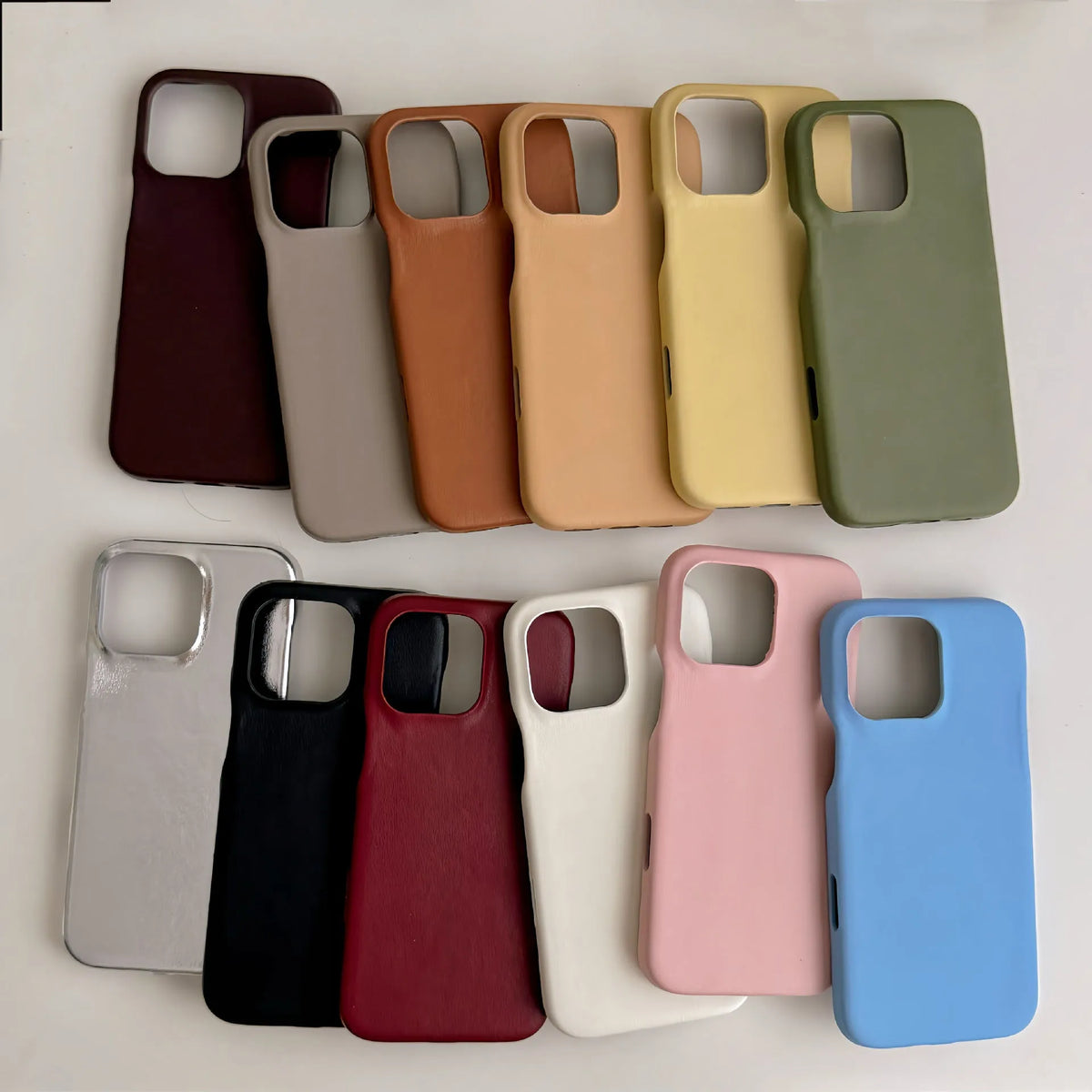 Retro leather solid colour embossed TPU phone case for iPhone 15 and 16 series in black