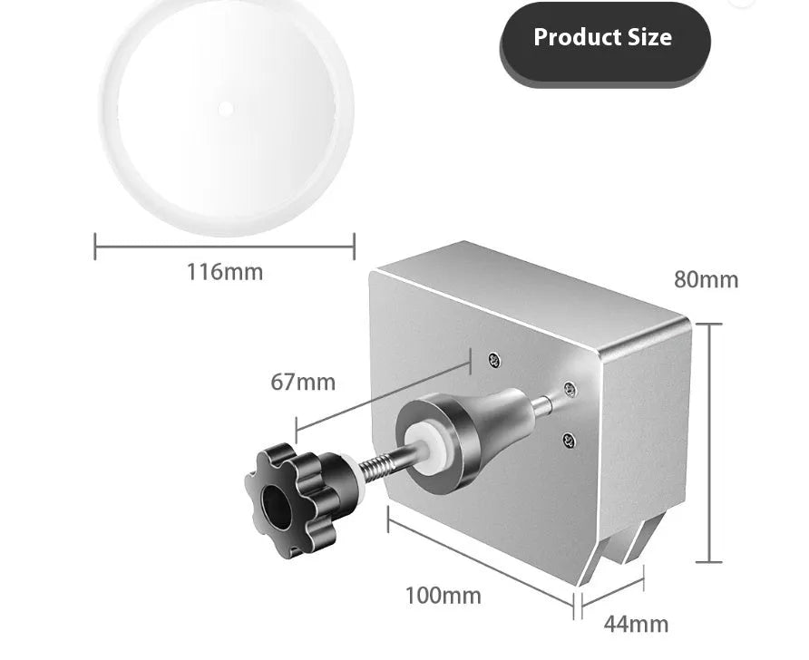 Ultrasonic cleaning machine with disc holder bracket and temperature control display