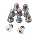 Ten metal replacement screws for MacBook Pro Retina A1502, A1398, and A1425 bottom shell repair.